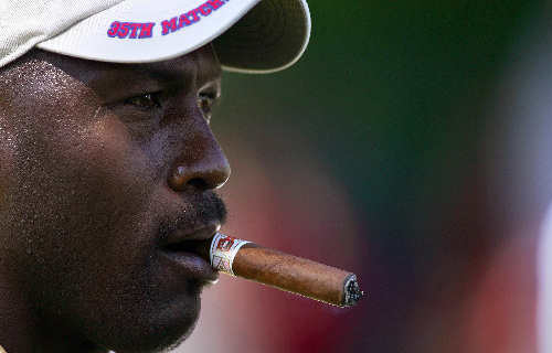 Michael Jordan Smoking A Cigar