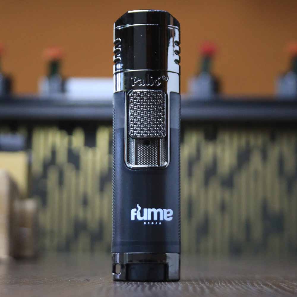 Fume - Palio Veneto Quad Jet Lighter Black Colour With 4 Flames | Pal-Cl-171Bk 1 Fume - Palio Veneto Quad Jet Lighter Black Colour With 4 Flames | Pal-Cl-171Bk