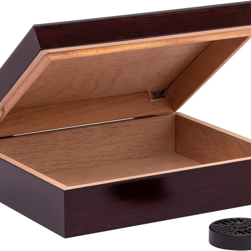 HUMIDOR SUPREME TRAVEL HUMIDOR  HOLDS 15 - 20 CIGARS CHERRY COLOUR (C-15)