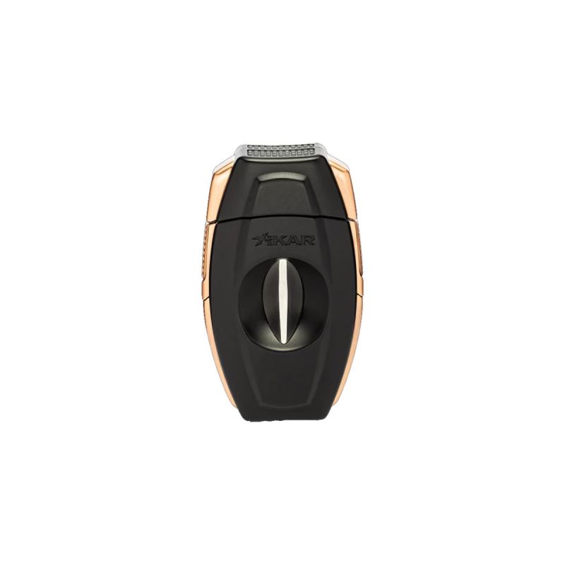 XIKAR FLIP DUAL V SHAPED AND STRAIGHT CUT CIGAR CUTTER BLACK & BRONZE COLOUR (XI-160BKBZ)